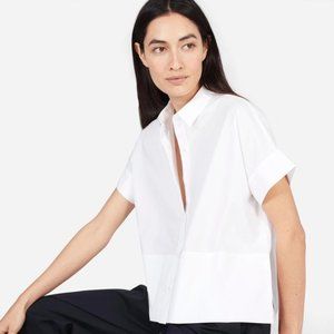 Everlane Cotton Poplin Short-Sleeve Square Shirt